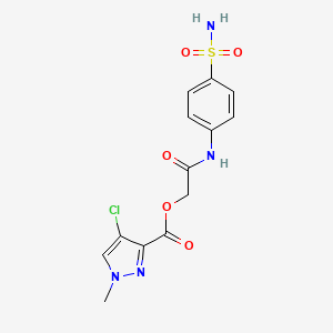 [2-Oxo-2-(4-sulfamoylanilino)ethyl] 4-chloro-1-methylpyrazole-3-carboxylate