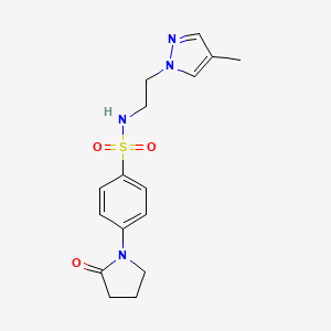 N-[2-(4-methyl-1H-pyrazol-1-yl)ethyl]-4-(2-oxopyrrolidin-1-yl)benzenesulfonamide