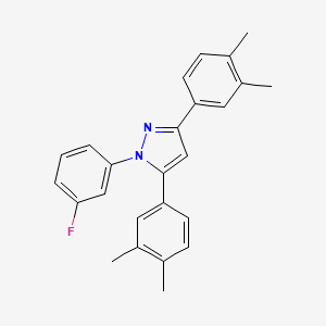 3,5-bis(3,4-dimethylphenyl)-1-(3-fluorophenyl)-1H-pyrazole