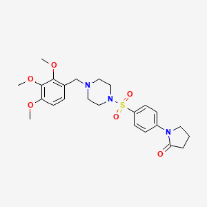 1-(4-{[4-(2,3,4-Trimethoxybenzyl)piperazin-1-yl]sulfonyl}phenyl)pyrrolidin-2-one