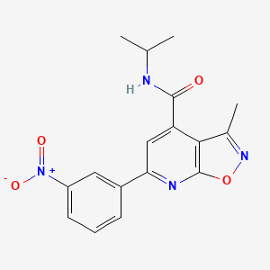 3-methyl-6-(3-nitrophenyl)-N-(propan-2-yl)[1,2]oxazolo[5,4-b]pyridine-4-carboxamide