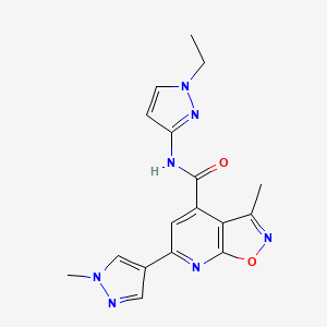 N-(1-ethyl-1H-pyrazol-3-yl)-3-methyl-6-(1-methyl-1H-pyrazol-4-yl)[1,2]oxazolo[5,4-b]pyridine-4-carboxamide