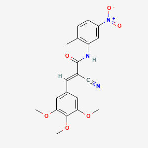 molecular formula C20H19N3O6 B10929378 (2E)-2-cyano-N-(2-methyl-5-nitrophenyl)-3-(3,4,5-trimethoxyphenyl)prop-2-enamide 