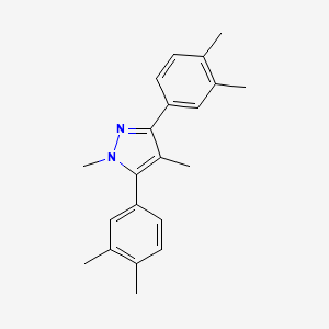 molecular formula C21H24N2 B10929429 3,5-bis(3,4-dimethylphenyl)-1,4-dimethyl-1H-pyrazole 