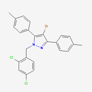 4-bromo-1-(2,4-dichlorobenzyl)-3,5-bis(4-methylphenyl)-1H-pyrazole