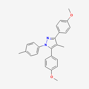 molecular formula C25H24N2O2 B10929458 3,5-bis(4-methoxyphenyl)-4-methyl-1-(4-methylphenyl)-1H-pyrazole 