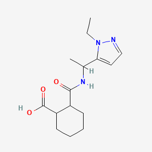 2-{[1-(1-ethyl-1H-pyrazol-5-yl)ethyl]carbamoyl}cyclohexanecarboxylic acid