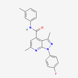 1-(4-fluorophenyl)-3,6-dimethyl-N-(3-methylphenyl)-1H-pyrazolo[3,4-b]pyridine-4-carboxamide