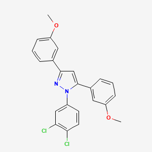 1-(3,4-dichlorophenyl)-3,5-bis(3-methoxyphenyl)-1H-pyrazole