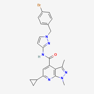 N-[1-(4-bromobenzyl)-1H-pyrazol-3-yl]-6-cyclopropyl-1,3-dimethyl-1H-pyrazolo[3,4-b]pyridine-4-carboxamide