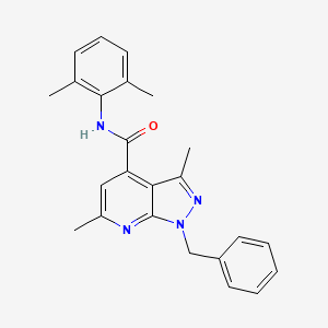 1-benzyl-N-(2,6-dimethylphenyl)-3,6-dimethyl-1H-pyrazolo[3,4-b]pyridine-4-carboxamide