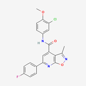 N-(3-chloro-4-methoxyphenyl)-6-(4-fluorophenyl)-3-methyl[1,2]oxazolo[5,4-b]pyridine-4-carboxamide