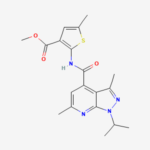 methyl 2-({[3,6-dimethyl-1-(propan-2-yl)-1H-pyrazolo[3,4-b]pyridin-4-yl]carbonyl}amino)-5-methylthiophene-3-carboxylate