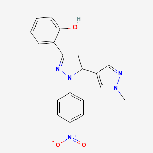 2-[1'-methyl-2-(4-nitrophenyl)-3,4-dihydro-1'H,2H-3,4'-bipyrazol-5-yl]phenol