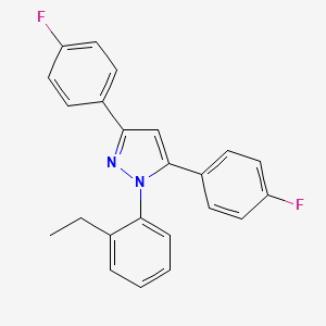 1-(2-ethylphenyl)-3,5-bis(4-fluorophenyl)-1H-pyrazole