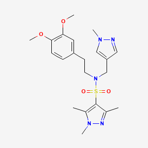 N-[2-(3,4-dimethoxyphenyl)ethyl]-1,3,5-trimethyl-N-[(1-methyl-1H-pyrazol-4-yl)methyl]-1H-pyrazole-4-sulfonamide