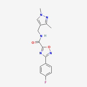 N-[(1,3-dimethyl-1H-pyrazol-4-yl)methyl]-3-(4-fluorophenyl)-1,2,4-oxadiazole-5-carboxamide