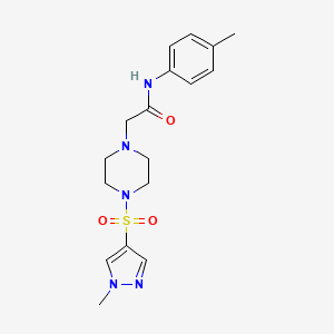 N-(4-methylphenyl)-2-{4-[(1-methyl-1H-pyrazol-4-yl)sulfonyl]piperazin-1-yl}acetamide