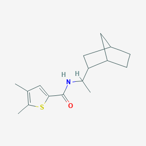 molecular formula C16H23NOS B10929607 N-[1-(bicyclo[2.2.1]hept-2-yl)ethyl]-4,5-dimethylthiophene-2-carboxamide 