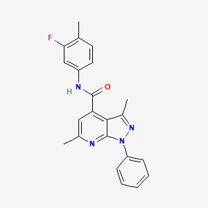 N-(3-fluoro-4-methylphenyl)-3,6-dimethyl-1-phenyl-1H-pyrazolo[3,4-b]pyridine-4-carboxamide