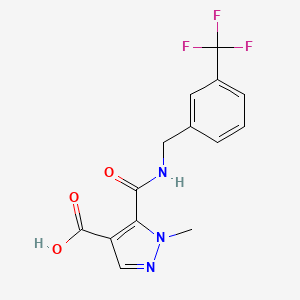 1-methyl-5-{[3-(trifluoromethyl)benzyl]carbamoyl}-1H-pyrazole-4-carboxylic acid