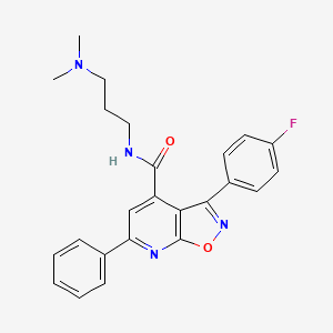 N-[3-(dimethylamino)propyl]-3-(4-fluorophenyl)-6-phenyl[1,2]oxazolo[5,4-b]pyridine-4-carboxamide