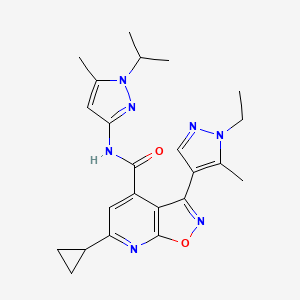 6-cyclopropyl-3-(1-ethyl-5-methyl-1H-pyrazol-4-yl)-N-[5-methyl-1-(propan-2-yl)-1H-pyrazol-3-yl][1,2]oxazolo[5,4-b]pyridine-4-carboxamide