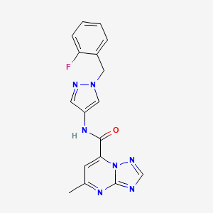 N-[1-(2-fluorobenzyl)-1H-pyrazol-4-yl]-5-methyl[1,2,4]triazolo[1,5-a]pyrimidine-7-carboxamide