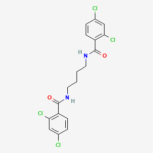 molecular formula C18H16Cl4N2O2 B10929730 N,N'-butane-1,4-diylbis(2,4-dichlorobenzamide) 