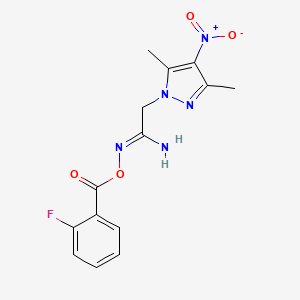 (1Z)-2-(3,5-dimethyl-4-nitro-1H-pyrazol-1-yl)-N'-{[(2-fluorophenyl)carbonyl]oxy}ethanimidamide