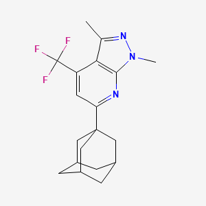 6-(1-Adamantyl)-1,3-dimethyl-4-(trifluoromethyl)-1H-pyrazolo[3,4-B]pyridine