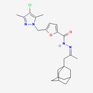 N'~2~-[(Z)-2-(1-Adamantyl)-1-methylethylidene]-5-[(4-chloro-3,5-dimethyl-1H-pyrazol-1-YL)methyl]-2-furohydrazide