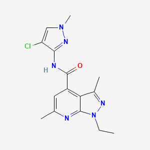 N-(4-chloro-1-methyl-1H-pyrazol-3-yl)-1-ethyl-3,6-dimethyl-1H-pyrazolo[3,4-b]pyridine-4-carboxamide