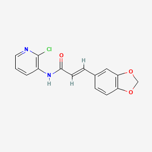 (2E)-3-(1,3-benzodioxol-5-yl)-N-(2-chloropyridin-3-yl)prop-2-enamide