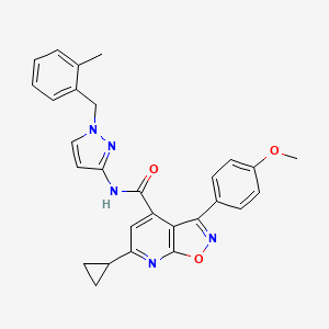 6-cyclopropyl-3-(4-methoxyphenyl)-N-[1-(2-methylbenzyl)-1H-pyrazol-3-yl][1,2]oxazolo[5,4-b]pyridine-4-carboxamide