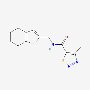 4-methyl-N-(4,5,6,7-tetrahydro-1-benzothiophen-2-ylmethyl)-1,2,3-thiadiazole-5-carboxamide