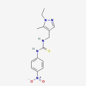 1-[(1-ethyl-5-methyl-1H-pyrazol-4-yl)methyl]-3-(4-nitrophenyl)thiourea