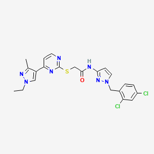 N-[1-(2,4-dichlorobenzyl)-1H-pyrazol-3-yl]-2-{[4-(1-ethyl-3-methyl-1H-pyrazol-4-yl)pyrimidin-2-yl]sulfanyl}acetamide