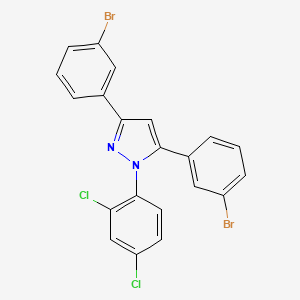 molecular formula C21H12Br2Cl2N2 B10929853 3,5-bis(3-bromophenyl)-1-(2,4-dichlorophenyl)-1H-pyrazole 