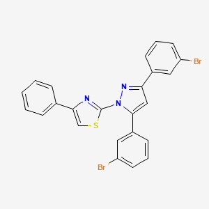 2-[3,5-bis(3-bromophenyl)-1H-pyrazol-1-yl]-4-phenyl-1,3-thiazole