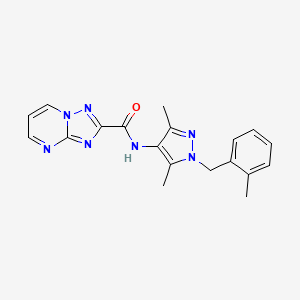 N-[3,5-dimethyl-1-(2-methylbenzyl)-1H-pyrazol-4-yl][1,2,4]triazolo[1,5-a]pyrimidine-2-carboxamide