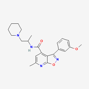 molecular formula C23H28N4O3 B10929917 3-(3-methoxyphenyl)-6-methyl-N-[1-(piperidin-1-yl)propan-2-yl][1,2]oxazolo[5,4-b]pyridine-4-carboxamide 