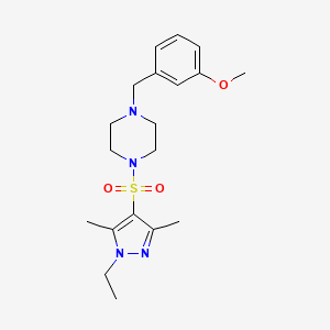 1-[(1-ethyl-3,5-dimethyl-1H-pyrazol-4-yl)sulfonyl]-4-(3-methoxybenzyl)piperazine