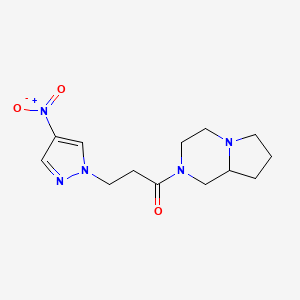 1-(hexahydropyrrolo[1,2-a]pyrazin-2(1H)-yl)-3-(4-nitro-1H-pyrazol-1-yl)propan-1-one