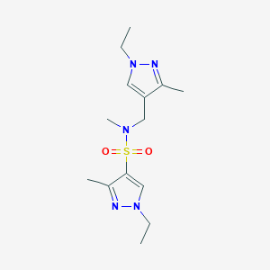 1-ethyl-N-[(1-ethyl-3-methyl-1H-pyrazol-4-yl)methyl]-N,3-dimethyl-1H-pyrazole-4-sulfonamide