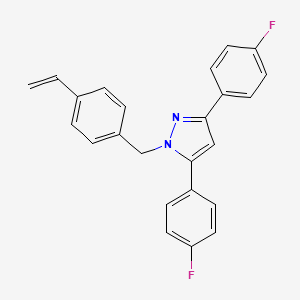 1-(4-ethenylbenzyl)-3,5-bis(4-fluorophenyl)-1H-pyrazole