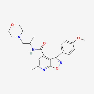 molecular formula C22H26N4O4 B10929975 3-(4-methoxyphenyl)-6-methyl-N-[1-(morpholin-4-yl)propan-2-yl][1,2]oxazolo[5,4-b]pyridine-4-carboxamide 