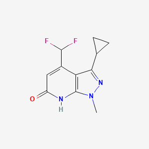 3-cyclopropyl-4-(difluoromethyl)-1-methyl-1,7-dihydro-6H-pyrazolo[3,4-b]pyridin-6-one