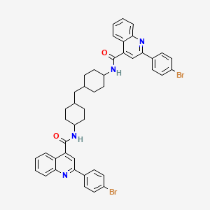 molecular formula C45H42Br2N4O2 B10930026 N,N'-(methanediyldicyclohexane-4,1-diyl)bis[2-(4-bromophenyl)quinoline-4-carboxamide] 