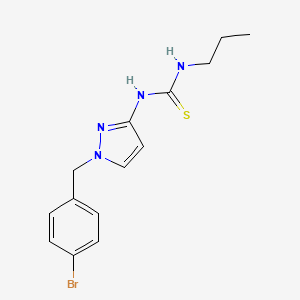 molecular formula C14H17BrN4S B10930036 1-[1-(4-bromobenzyl)-1H-pyrazol-3-yl]-3-propylthiourea 